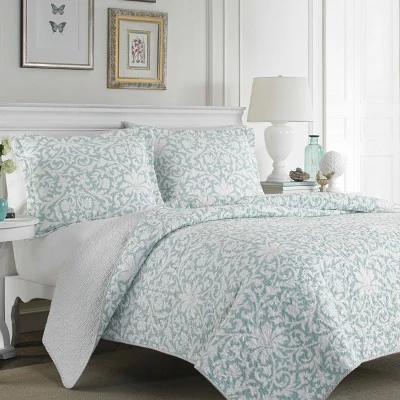 Mia Reversible Quilt Set Blue - Laura Ashley 9 Mia Reversible Quilt Set Blue - Laura Ashley - Image 7