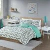 Intelligent Design Chevron Darcy Quilted Coverlet Set Multiple Piece - JLA Home Teal -QUILTS Sales unnamed file 1015