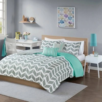 Intelligent Design Chevron Darcy Quilted Coverlet Set Multiple Piece - JLA Home Teal 3 Intelligent Design Chevron Darcy Quilted Coverlet Set Multiple Piece - JLA Home Teal