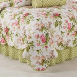 Waverly Emma's Garden 3pc Quilt Set - Green/Pink -QUILTS Sales unnamed file 1024