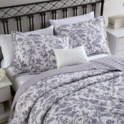 Delila Quilt & Sham Set Plum - Laura Ashley -QUILTS Sales unnamed file 1037