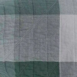 Boulder Plaid Reversible Quilt & Sham Set - Eddie Bauer Green -QUILTS Sales unnamed file 1089