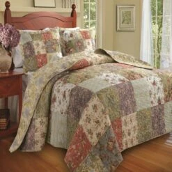 Greenland Home Fashions Greenland Home Fashion Blooming Prairie Bedspread Set 3-Piece, Multicolor -QUILTS Sales unnamed file 1096