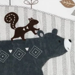 Lambs & Ivy Woodland Forest Animal Nursery 5-Piece Baby Crib Bedding Set - Gray -QUILTS Sales unnamed file 11