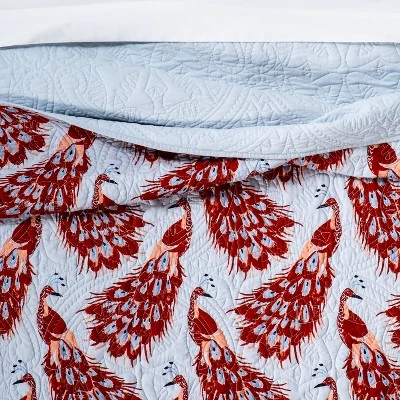 Peacock Medallion Stitch Quilt Dusty Blue - Opalhouse™ 5 Peacock Medallion Stitch Quilt Dusty Blue - Opalhouse™ - Image 3