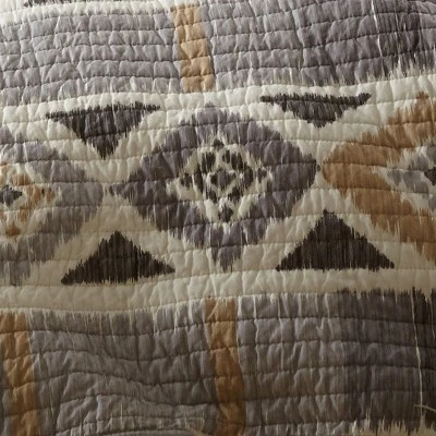 Santa Fe Quilt - Grey, Tan, and White - Levtex Home 6 Santa Fe Quilt - Grey, Tan, and White - Levtex Home - Image 4