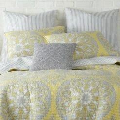 Homthreads Slater Quilt Set Yellow