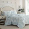 Blue Keena Quilt Set - Laura Ashley -QUILTS Sales unnamed file 1162