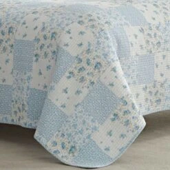 Blue Keena Quilt Set - Laura Ashley -QUILTS Sales unnamed file 1165
