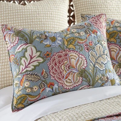 Calafel Floral Quilt and Pillow Sham Set - Levtex Home 5 Calafel Floral Quilt and Pillow Sham Set - Levtex Home - Image 3