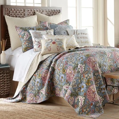 Calafel Floral Quilt and Pillow Sham Set - Levtex Home 7 Calafel Floral Quilt and Pillow Sham Set - Levtex Home - Image 5