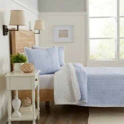 Great Bay Home Reversible Stripe and Dot Quilt Set -QUILTS Sales unnamed file 1208