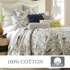 Mockingbird Toile Quilt and Pillow Sham Set - Levtex Home 11 Mockingbird Toile Quilt and Pillow Sham Set - Levtex Home -QUILTS Sales unnamed file 1239