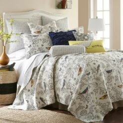 Mockingbird Toile Quilt and Pillow Sham Set - Levtex Home 15 Mockingbird Toile Quilt and Pillow Sham Set - Levtex Home -QUILTS Sales unnamed file 1243