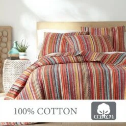 Uluru Stripe Quilt and Pillow Sham Set - Levtex Home -QUILTS Sales unnamed file 1252