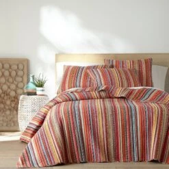 Uluru Stripe Quilt and Pillow Sham Set - Levtex Home -QUILTS Sales unnamed file 1256