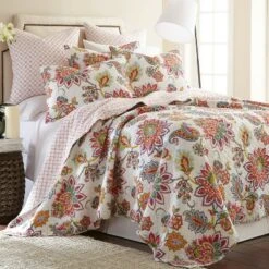 Palladium Floral Quilt and Pillow Sham Set - Levtex Home -QUILTS Sales unnamed file 1261