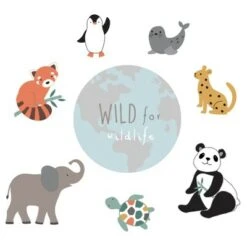 Lambs & Ivy Wild Life 5-Piece Baby Crib Bedding Set - Protect the Animals -QUILTS Sales unnamed file 127