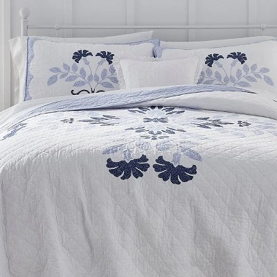 Rosaleen Quilt Blue/White - Laura Ashley 3 Rosaleen Quilt Blue/White - Laura Ashley