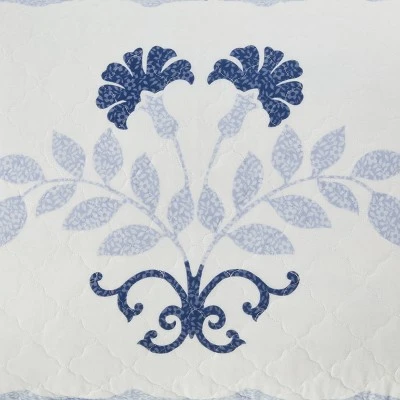 Rosaleen Quilt Blue/White - Laura Ashley 5 Rosaleen Quilt Blue/White - Laura Ashley - Image 3