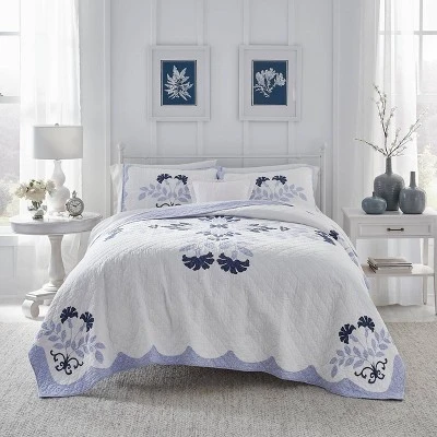 Rosaleen Quilt Blue/White - Laura Ashley 10 Rosaleen Quilt Blue/White - Laura Ashley - Image 8