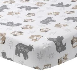 Lambs & Ivy Woodland Forest Animal Nursery 5-Piece Baby Crib Bedding Set - Gray -QUILTS Sales unnamed file 13