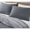 Terri Enzyme Wash Reverse to Plush Quilt & Sham Set - Geneva Home Fashion Navy