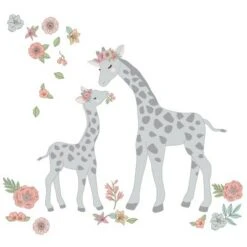 Lambs & Ivy Giraffe and a Half Pink/Gray 4-Piece Nursery Baby Crib Bedding Set -QUILTS Sales unnamed file 139