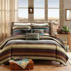 Madison Park Reyes Quilt Set Multi-colored