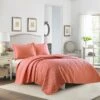 Solid Reversible Quilt Set Coral - Laura Ashley -QUILTS Sales unnamed file 1401