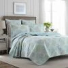 Saltwater Reversible Quilt Set Blue - Laura Ashley -QUILTS Sales unnamed file 1440