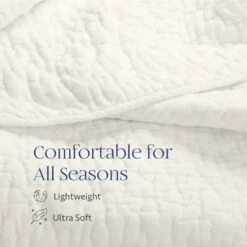 Soft 100% Cotton Hand-Quilted | Pure Cotton Fabric & Fill | Pre-Softened Diamond Pattern by California Design Den