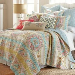 Saskia Quilt Set Teal - Mudhut -QUILTS Sales unnamed file 1481