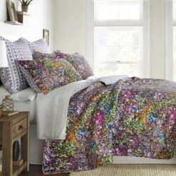 Basel Floral Quilt and Pillow Sham Set - Levtex Home -QUILTS Sales unnamed file 1486
