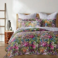 Basel Floral Quilt and Pillow Sham Set - Levtex Home -QUILTS Sales unnamed file 1490