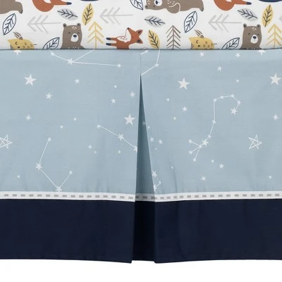 Lambs & Ivy Sierra Sky Blue/Gray Woodland Nursery 3-Piece Baby Crib Bedding Set 6 Lambs & Ivy Sierra Sky Blue/Gray Woodland Nursery 3-Piece Baby Crib Bedding Set - Image 4