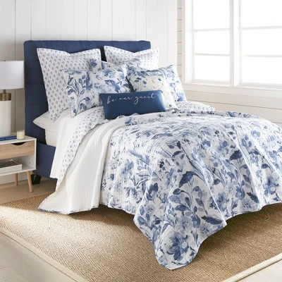 Linnea Blue Quilt and Pillow Sham Set - Levtex Home 7 Linnea Blue Quilt and Pillow Sham Set - Levtex Home - Image 5