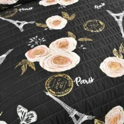 Lush Decor Vintage Paris Quilt Set - Lush Décor Black -QUILTS Sales unnamed file 1555