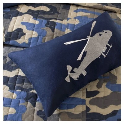 Mi Zone Liam Camouflage Print Quilted Coverlet Set - Blue 4 Mi Zone Liam Camouflage Print Quilted Coverlet Set - Blue - Image 2