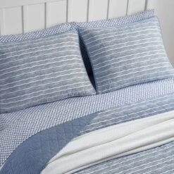 Call Me Wavy Quilt & Sham Set Navy - Scout Home -QUILTS Sales unnamed file 1565