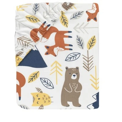 Lambs & Ivy Sierra Sky Blue/Gray Woodland Nursery 3-Piece Baby Crib Bedding Set 11 Lambs & Ivy Sierra Sky Blue/Gray Woodland Nursery 3-Piece Baby Crib Bedding Set - Image 9