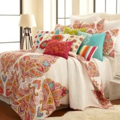 Priscilla Quilt Set Cream - Mudhut -QUILTS Sales unnamed file 1595
