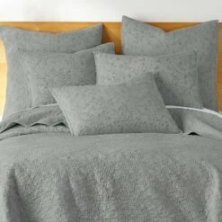 Homthreads Mandell Quilt Set Green -QUILTS Sales unnamed file 1606