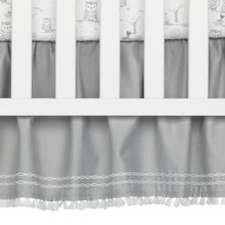 Lambs & Ivy Luna White/Gray Celestial Owl 4-Piece Nursery Baby Crib Bedding Set -QUILTS Sales unnamed file 169