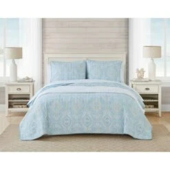 Twin Turtle Cove Quilt & Sham Set Light Turquoise/Aqua - Tommy Bahama