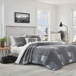 Swiftwater Reversible Quilt Set Gray - Eddie Bauer