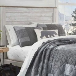 Swiftwater Reversible Quilt Set Gray - Eddie Bauer -QUILTS Sales unnamed file 1737