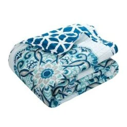 Chic Home Design Miranda Quilt & Sham Set Blue