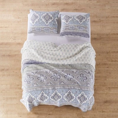 Homthreads Arista Quilt Set Gray 5 Homthreads Arista Quilt Set Gray - Image 3