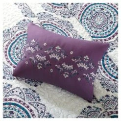 Intelligent Design Camryn Medallion Printed Quilt Set Purple -QUILTS Sales unnamed file 1773